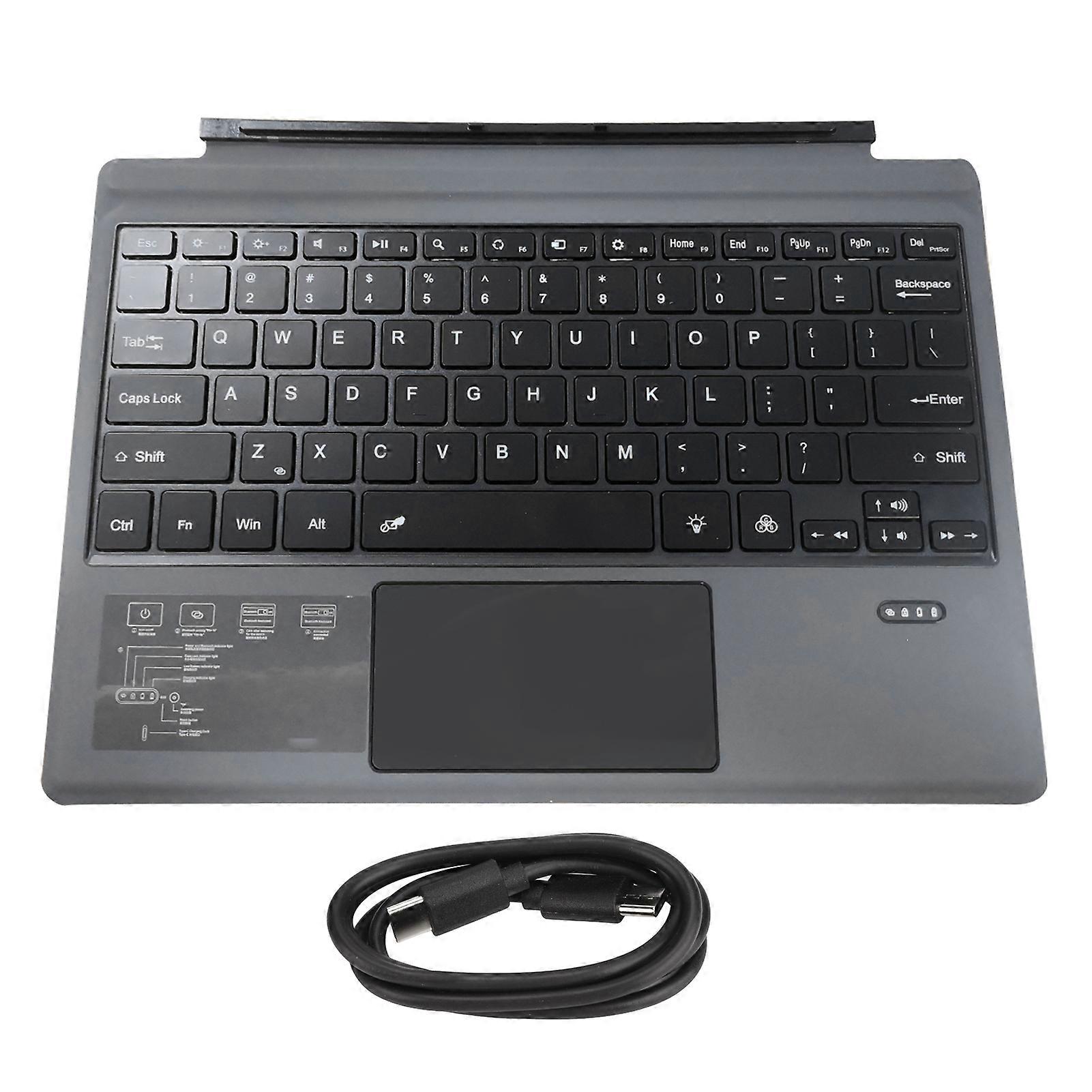 Clavier Bluetooth sans fil pour Surface Pro 7 7+ Pro6 Pro5 Pro4 Pro3 avec pavé tactile et batterie rechargeable, clavier ultra-fin