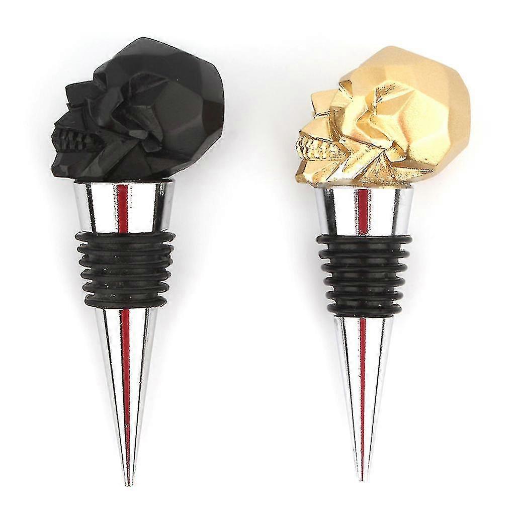 Halloween Skull Champagne Red Wine Bottle Stopper Upside Down Sealer Plug Tool