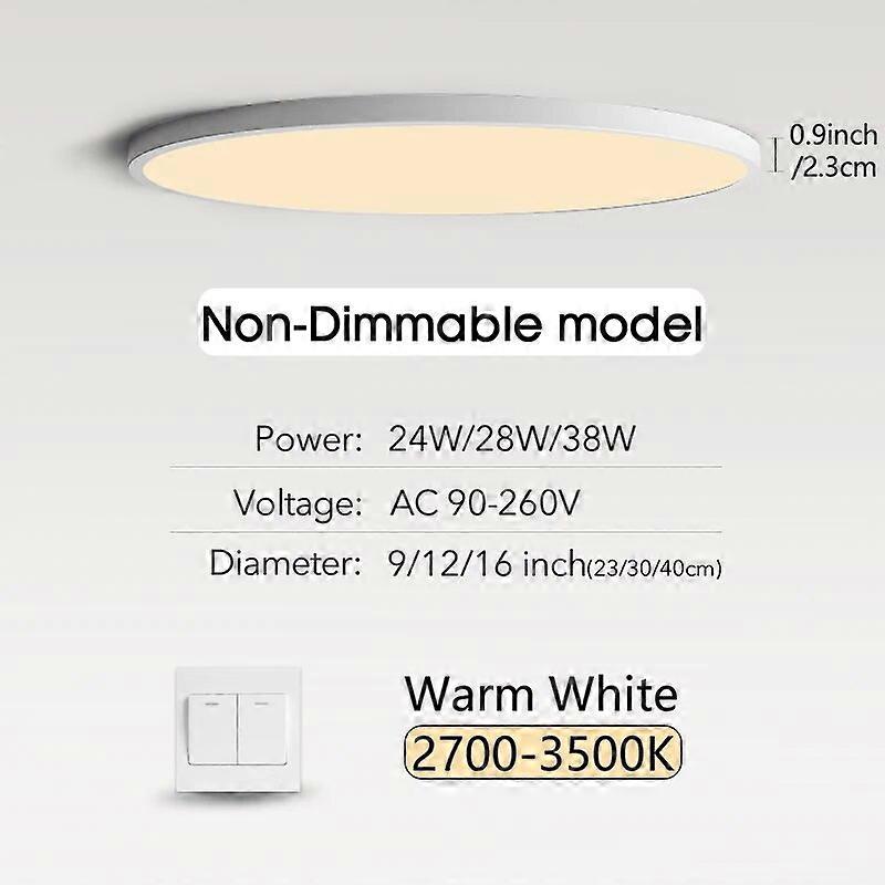 0,9 tommers smartlampe LED-taklampe med app/fjernkontroll Dimbar innendørsbelysning for stue LED-lys for soverom