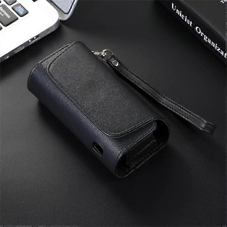 Denim Microfiber Leather E-cigarette Protective Case Storage Bag For Iqos 3.0 E-cigarette - black