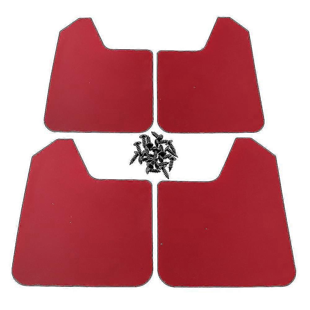 Universa Red Mud Flaps Splash Guards Mudflap Mudguards Kit