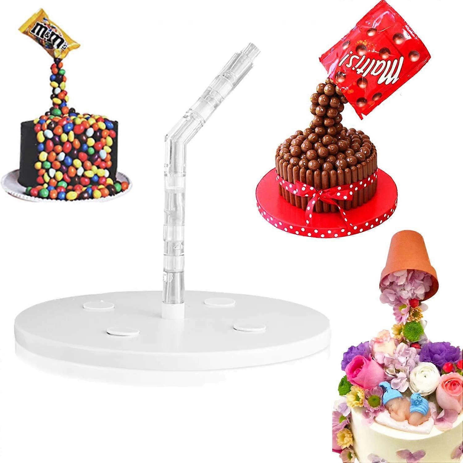 Cake Pouring Kit Anti Gravity Cake Stand Reusable DIY Decorative Cake Kit Baking Tools Create Unique