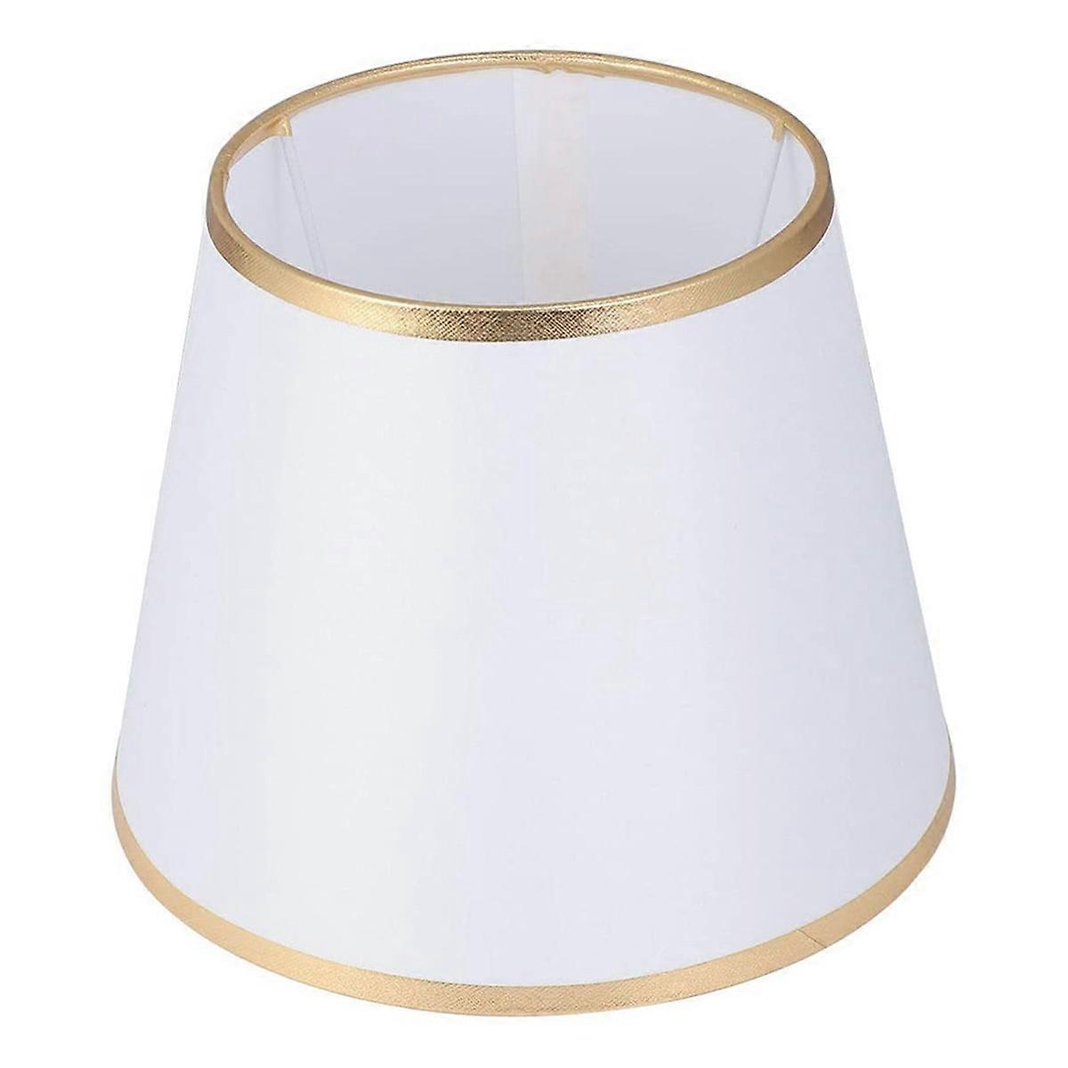 Drum Lamp Shade Dustproof Barrel Shape Cloth Lampshade Table Floor Replacement for Home Office White