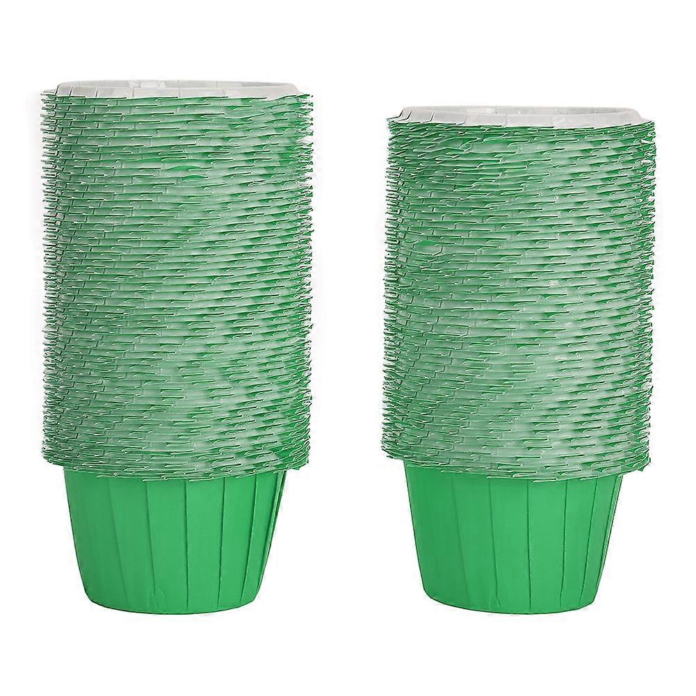 Green 100Pcs Paper Cake Cup Muffin Cupcake Dessert Wrapper Liners Kitchen Baking Accessory
