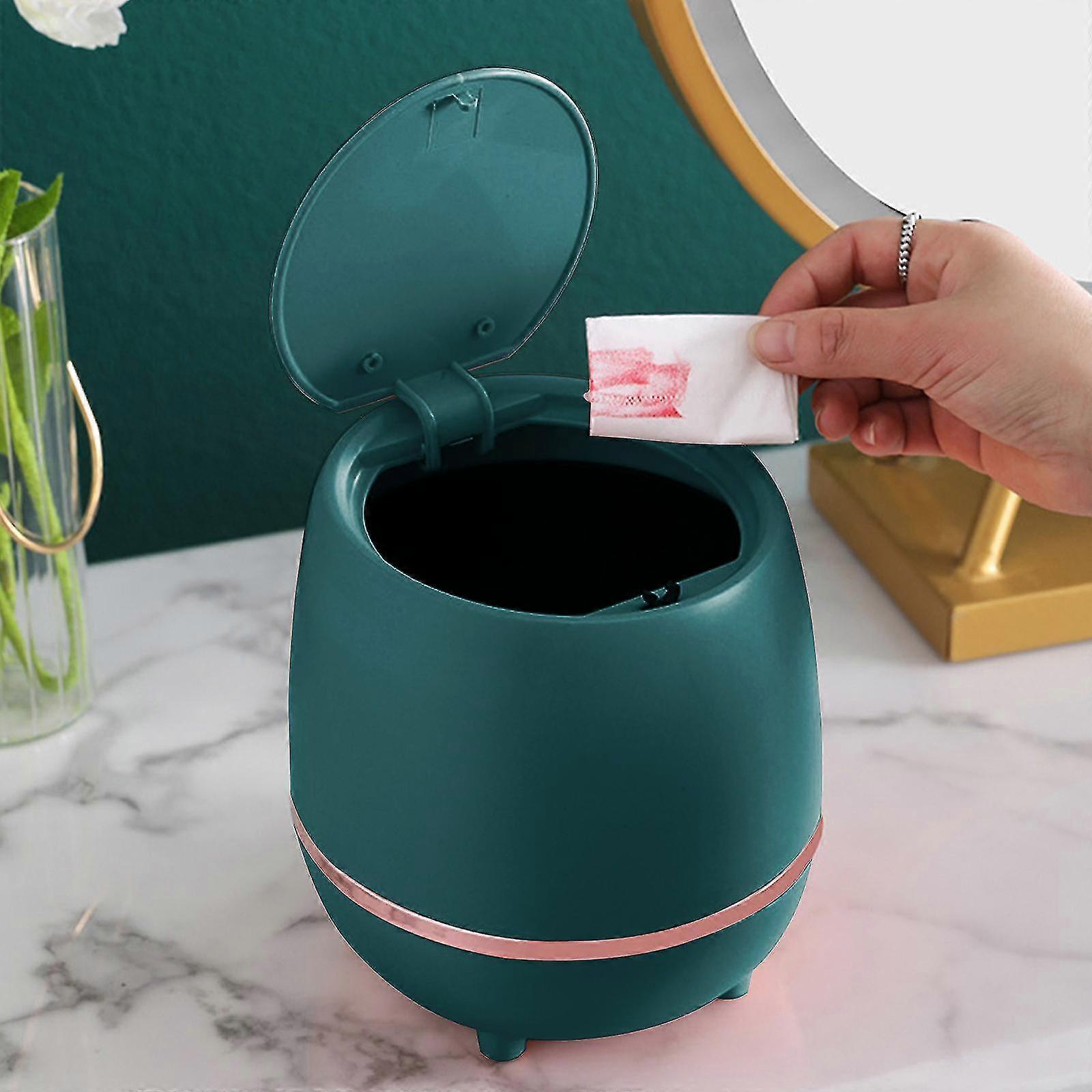 Mini Trash Can with Lid for Desktop and Countertop Organization