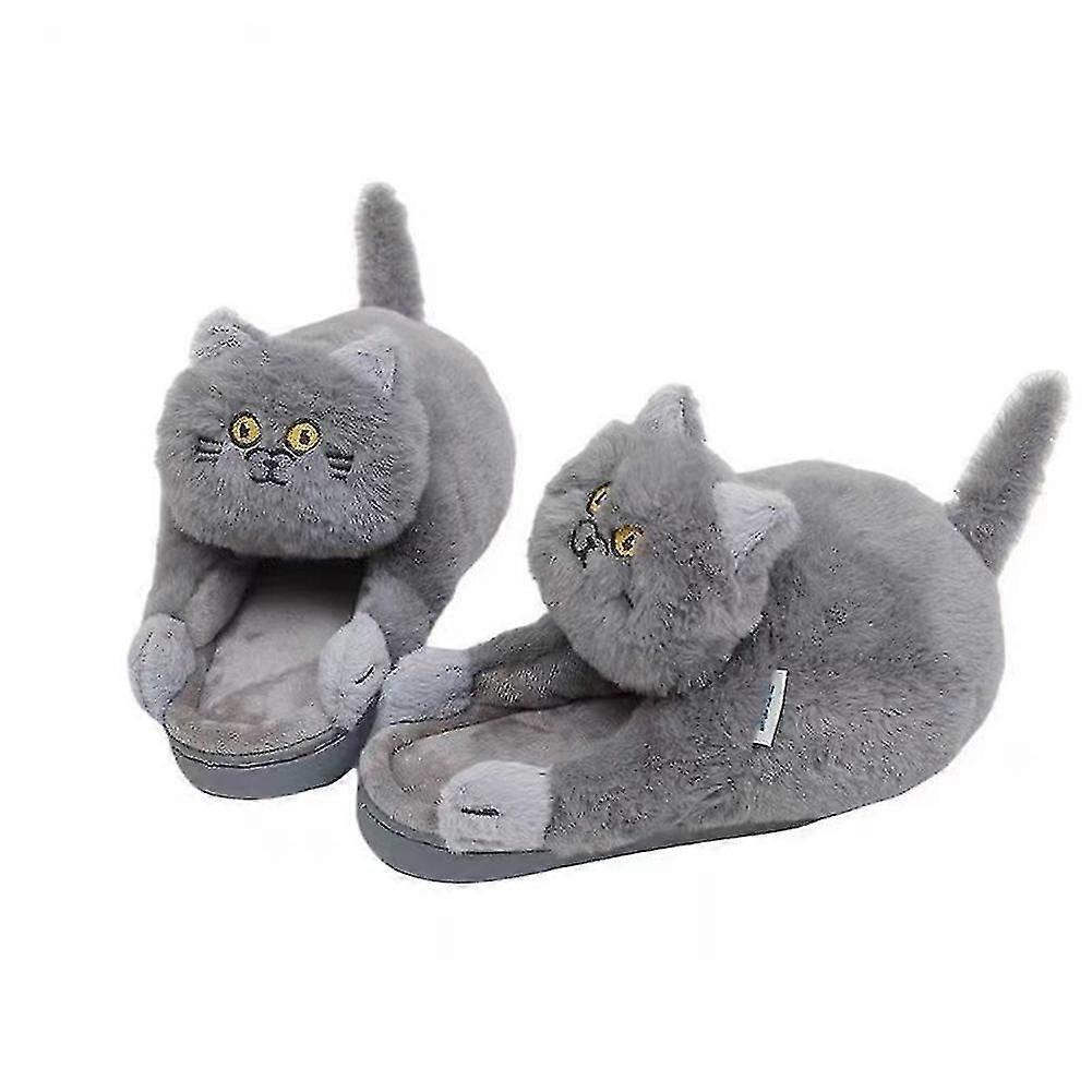 Blue Cat Håll varma vintertofflor Unisex vintervärmande tofflor för sovrum vardagsrum