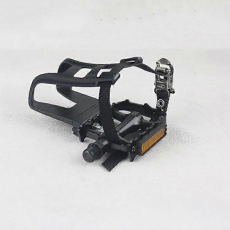 Bicycle Pedal With Clips And Straps. Suitable For Rotary Bikes, Exercise Bikes, Stationary Bikes And Outdoor Bikes, 916 Inch Axle, Easy To Use