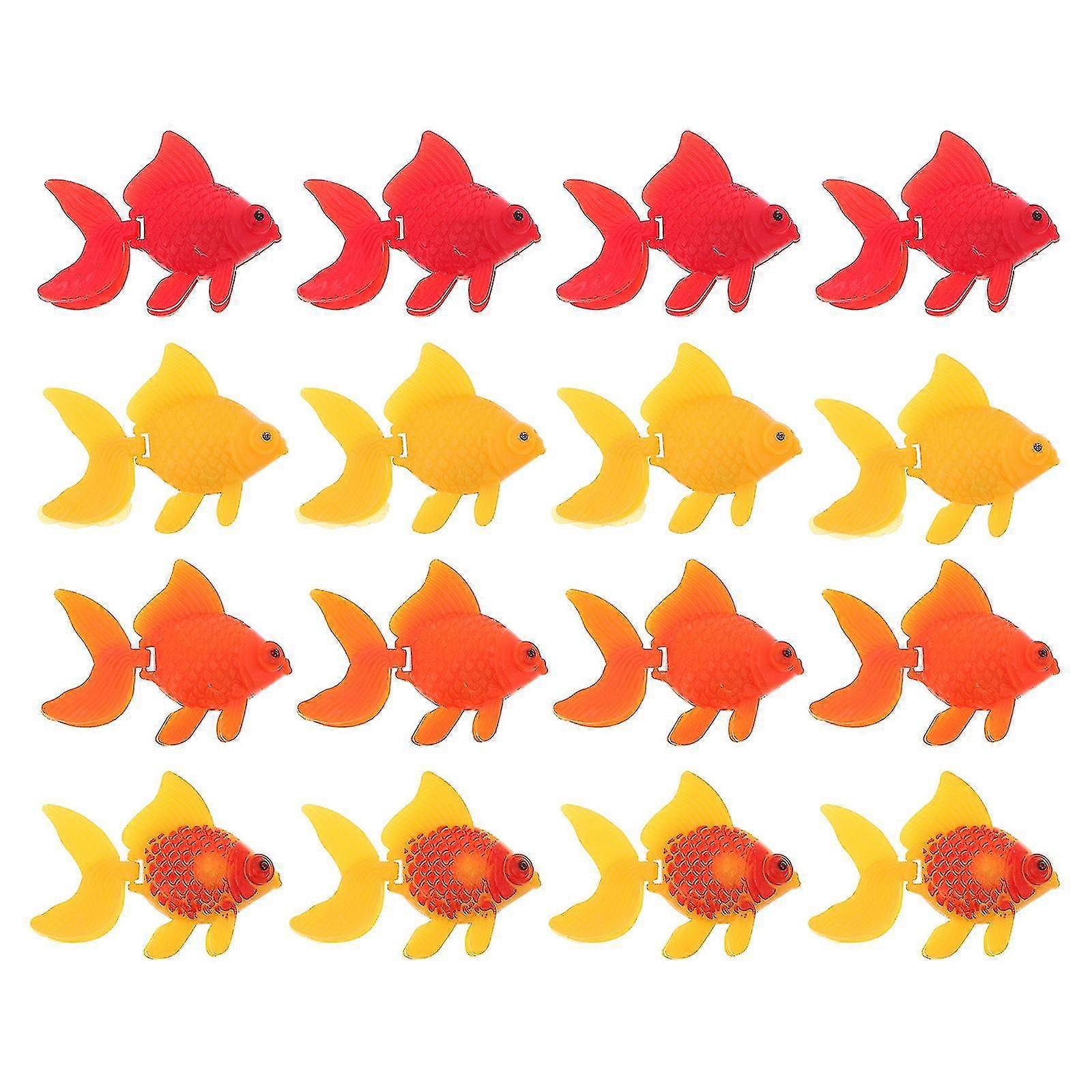 16pcs Artificial Aquarium Fishes Plastic Fish Realistic Floating Goldfish Toy