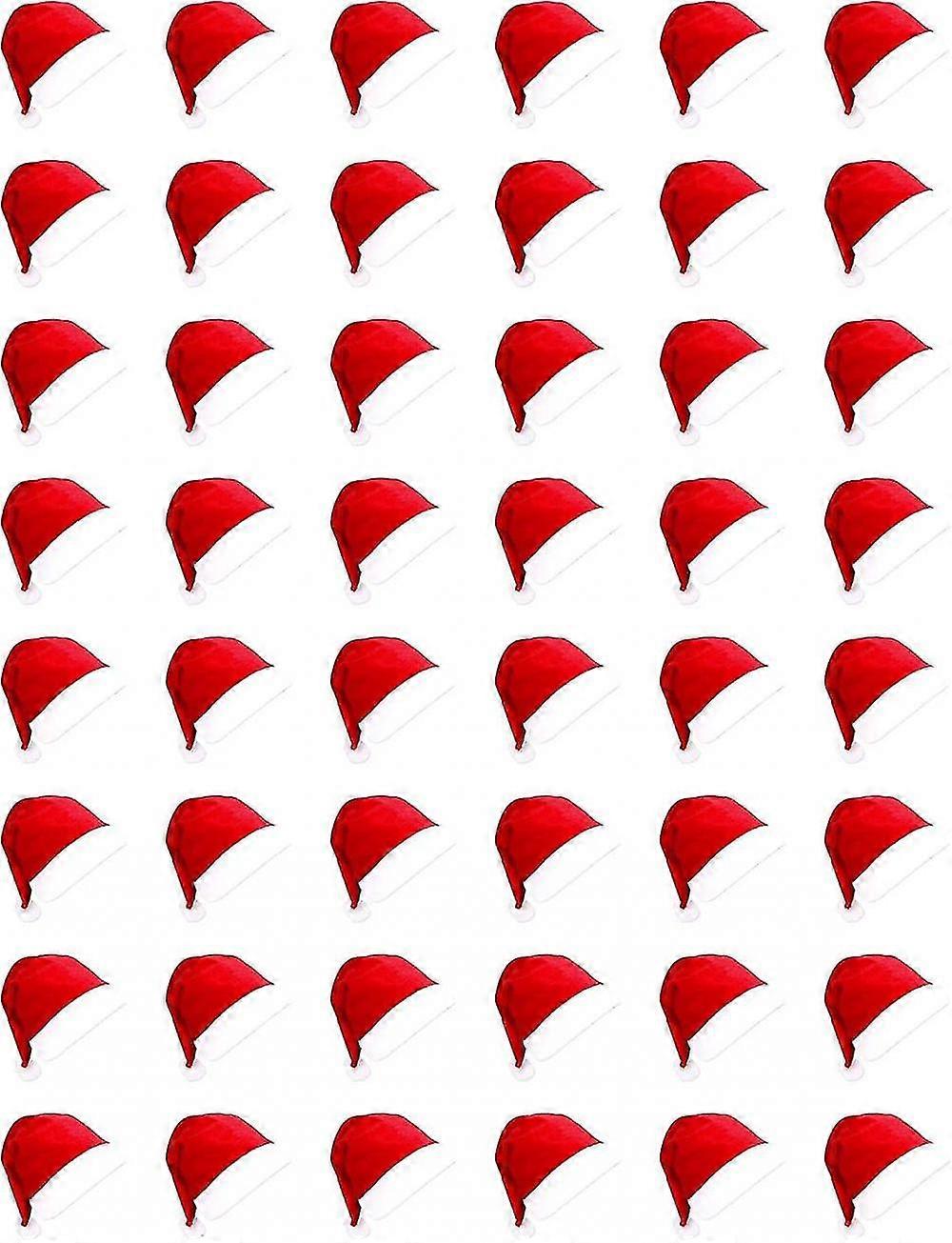12db Mikulás sapka, kényelmes Mikulás sapka felnőtt ömlesztve, piros klasszikus Mikulás kalap felnőtteknek, karácsonyi kalapok