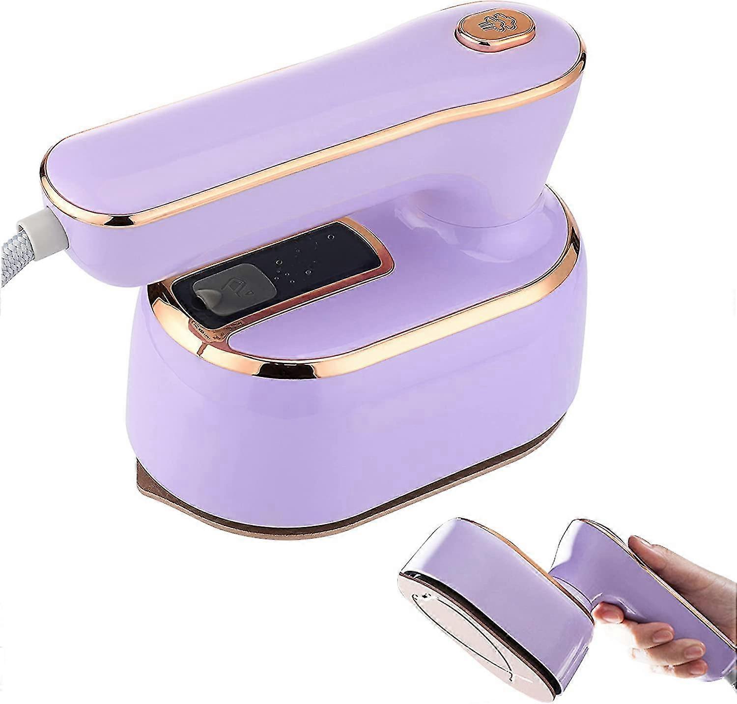 מגהץ קיטור מיני, מגהץ קיטור כף יד מתקפל 1000w, מגהץ קיטור נסיעות, סוליית נון-סטיק קרמי, חימום מהיר של 20 שניות