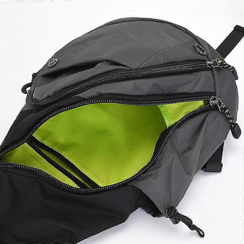 Sac De Poitrine Bandoulière Homme/Femme - Toile Et Cuir, 23x13x37 Cm, Multi-Poches, Pour Voyage Randonnée Vélo