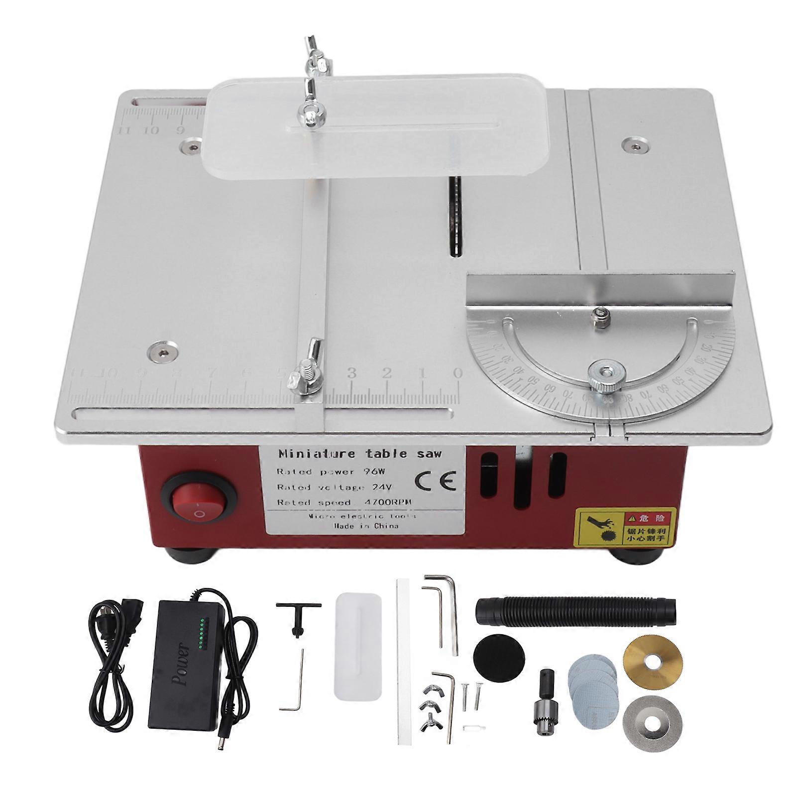 96W Multifunctional Table Saws Woodworking Desktop Cutting Tool Mini Household Table Saw for DIY Handmade Crafts