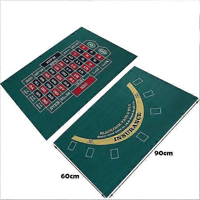 Double-sided Poker Game Mat Craps Table & Blackjack Casino Feltro Roll-up Casino Roulette Tappetino da tavolo per Party Bar Board GameGiochi da tav...