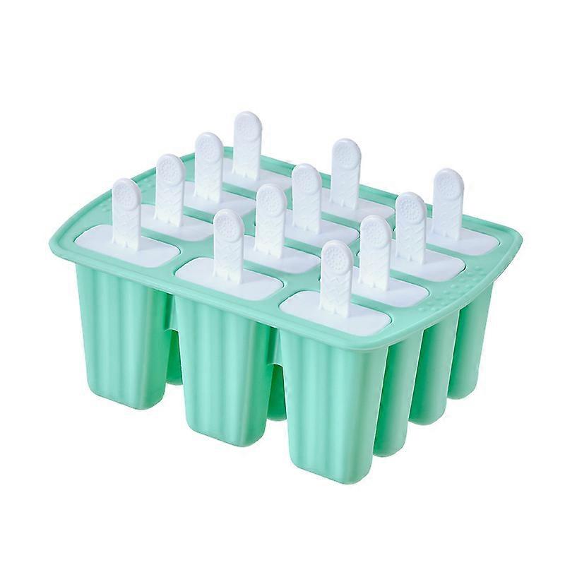 Popsicle Molds, Ice Cream Molds with 12 Cavities, Food Grade Silicone Popsicle Molds with Sticks, Reusable, Easy Release, Popsicle Molds