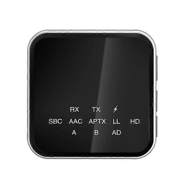 Bluetooth 5.2 Audio Receiver Transmitter Adapter Low Latency Handsfree Wireless Stereo Music Adapter with Built-in Microphone