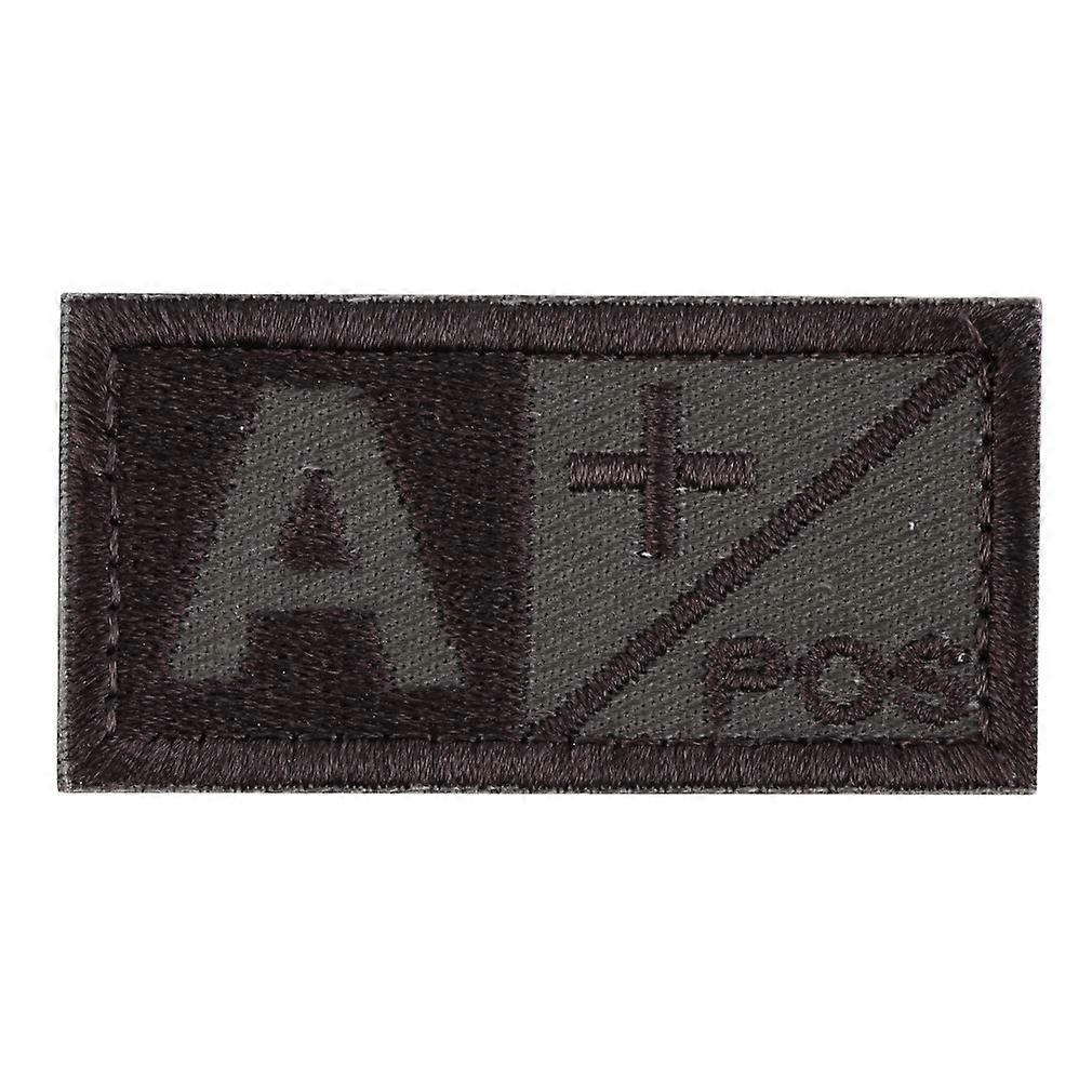 2pcs-A- Blood Type Morale Army Tactical Embroidery Fastener Patch