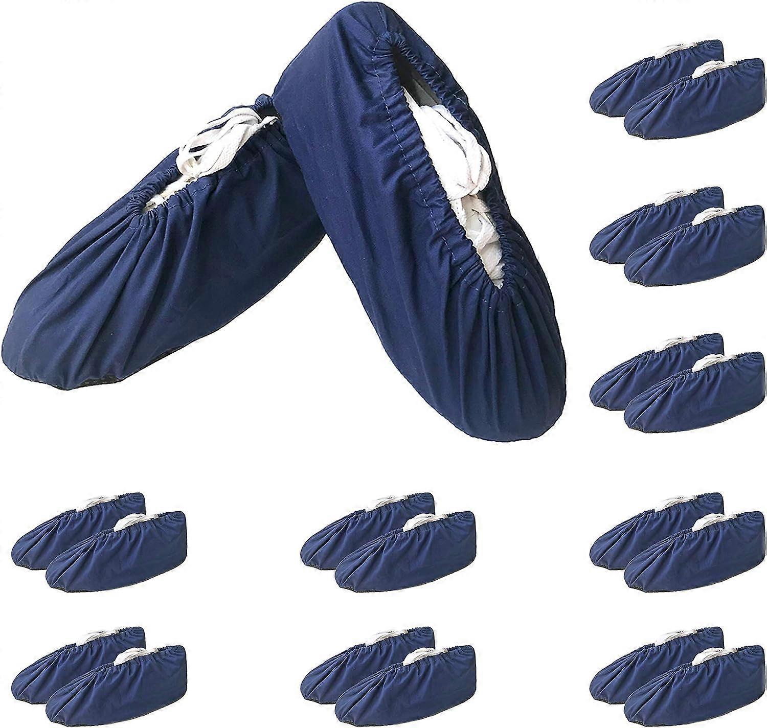 10 pairs of shoe and boot covers, durable cotton breathable reusable shoe covers, non-slip washable feet and boots