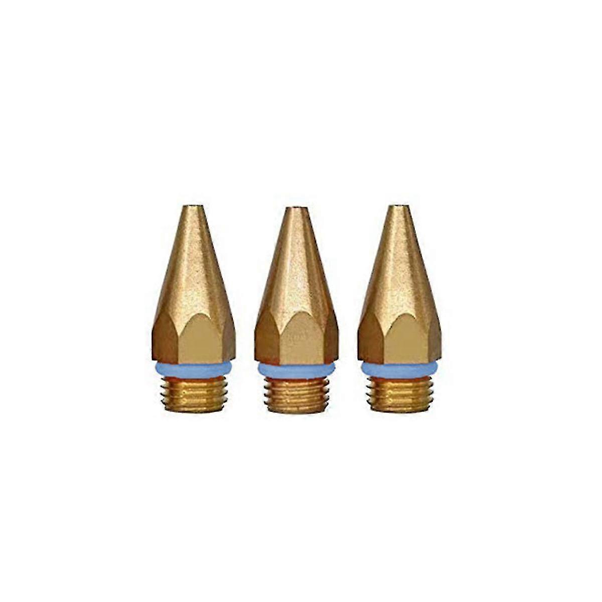 3pcs Hot Glue- Tips 7/16inches Thread Copper Nozzles For Hot Melting Glue- Bore Size 0.05inch 0.06i