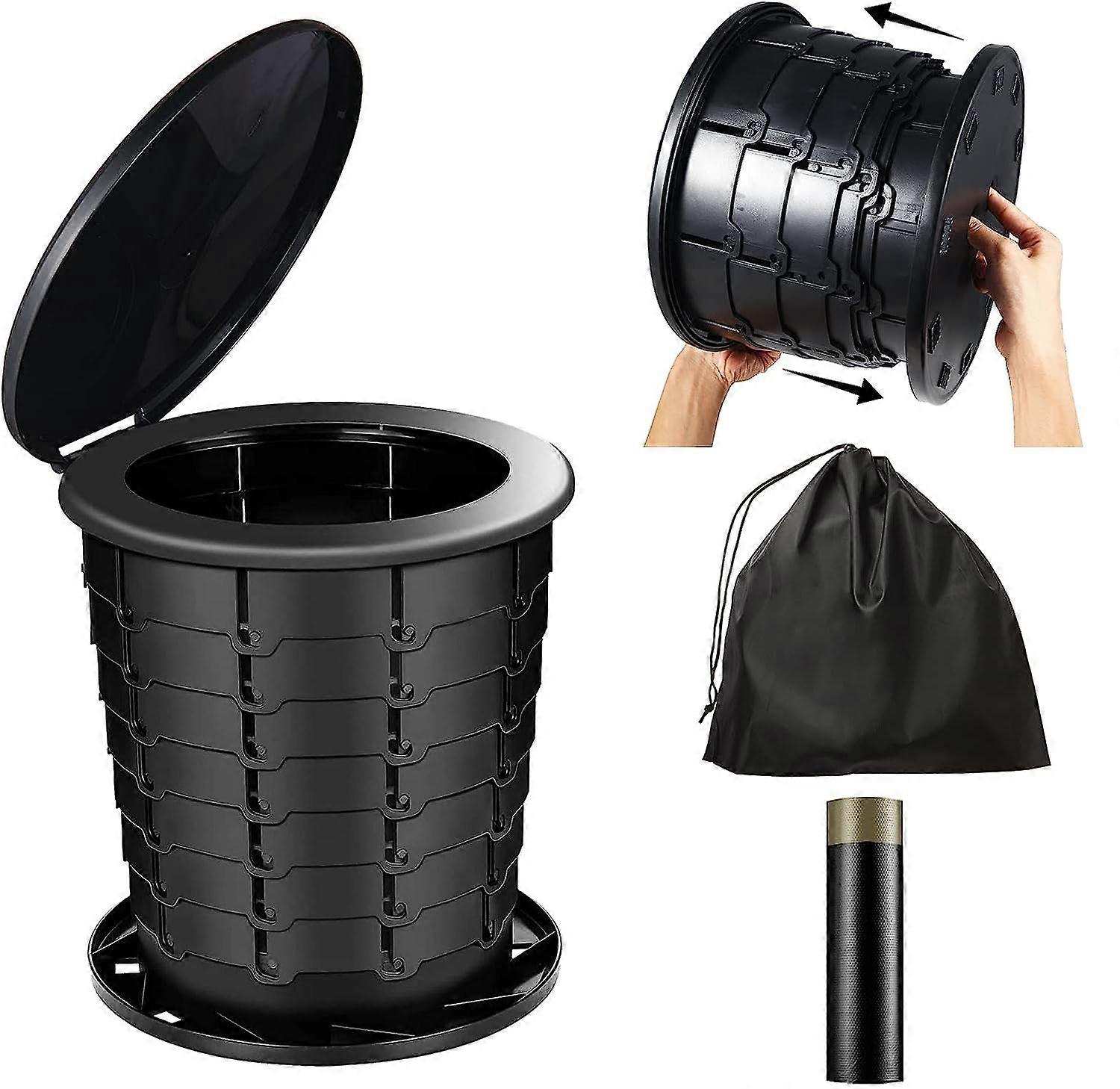Retractable Portable Toilet For Adults Kids, Adjustable Foldiing Toilet With Lid