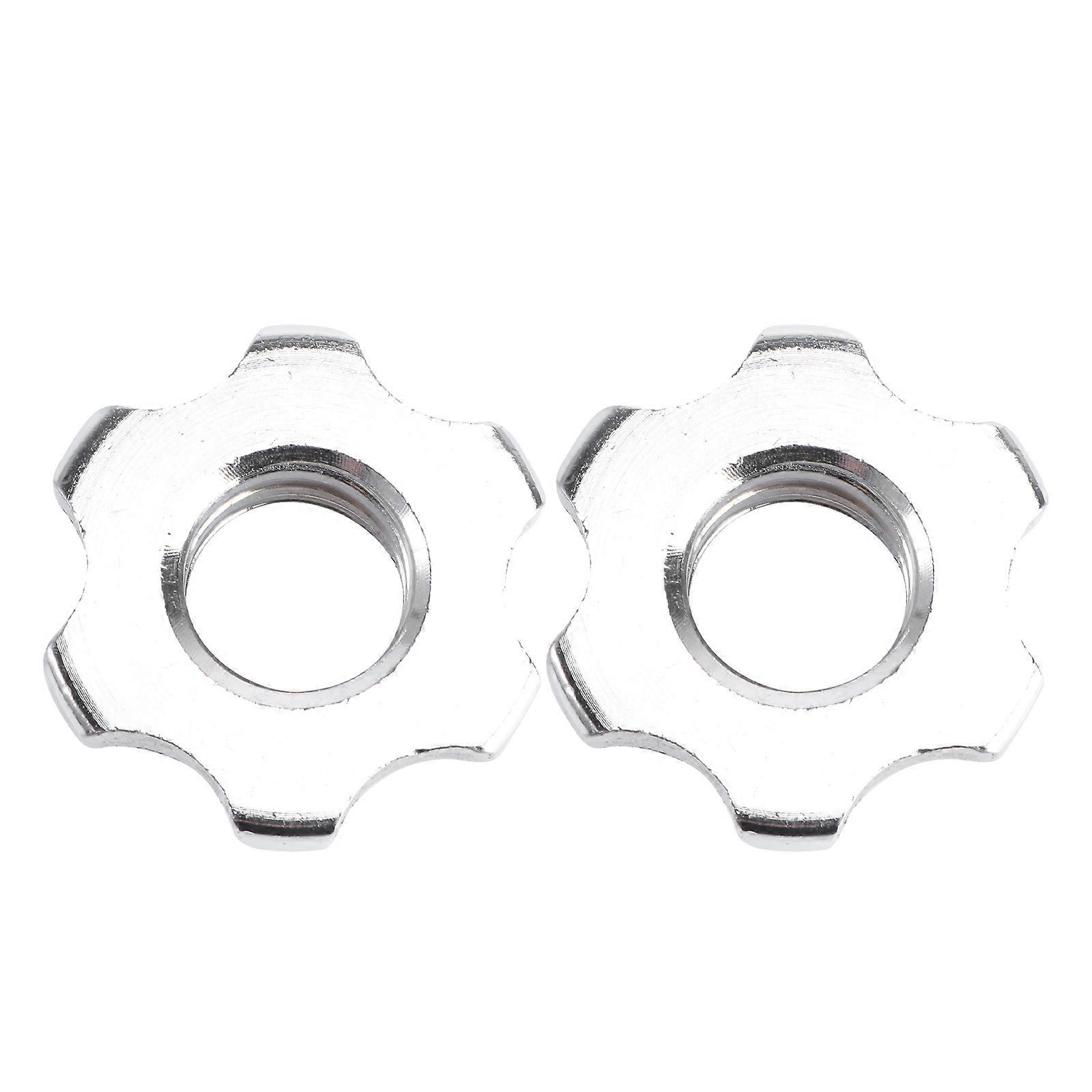 2 PCS Adjustable Dumbbells Barbell Clip Collars Dumbell Hex Nut Hex Screw Cap