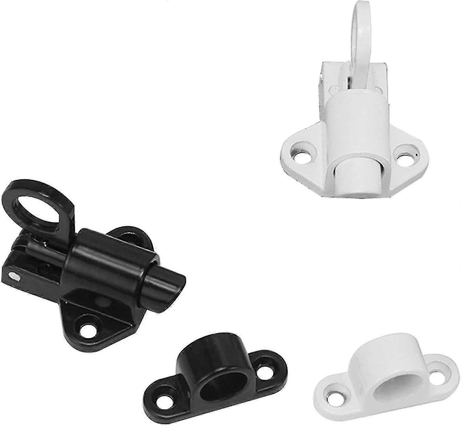 Window Latch Pull Ring Window Door Security Ring Black Pull Spring Rebound Bolt Window Door Automatic Alloy Security Latch For Window, Gate