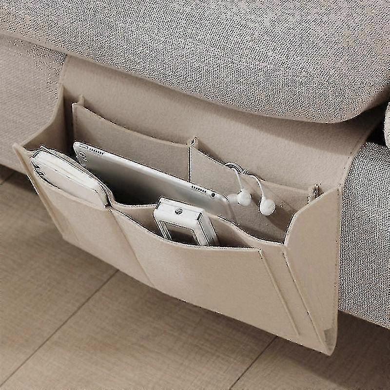 Bedside Felt Storage Bag With Pockets Bed Sofa Desk Hanging Organizer
