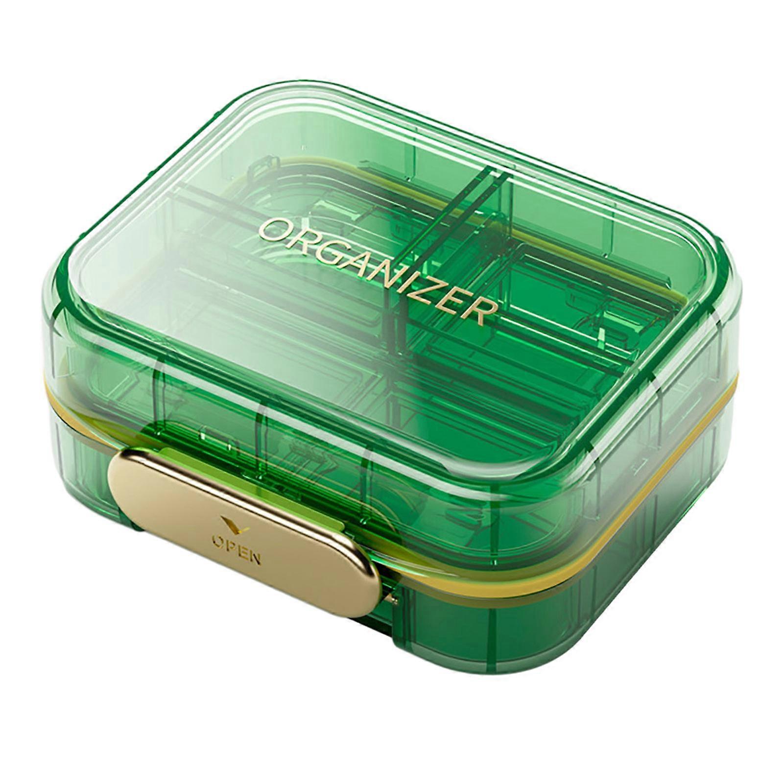 Portable Pill Box Moisture Dust Proof Secure Closure Eco-friendly Long Lifespan Mini Dispenser for Travel Jikaixiang