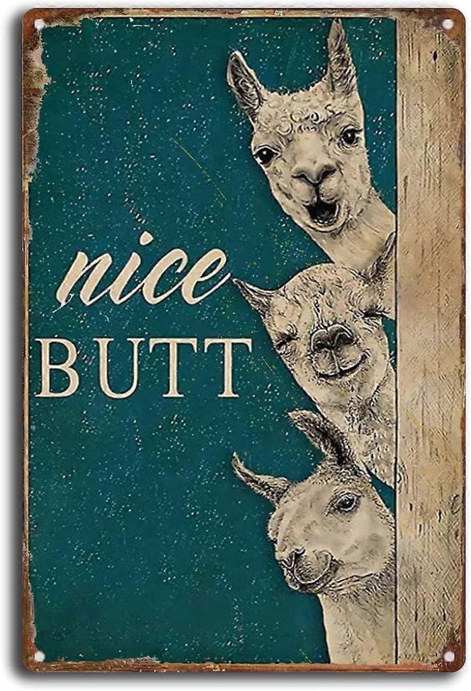 שלט פח אלפקה יפה התחת חדר אמבטיה שירותים קיר בית קישוט קיר 8x12 אינץ '