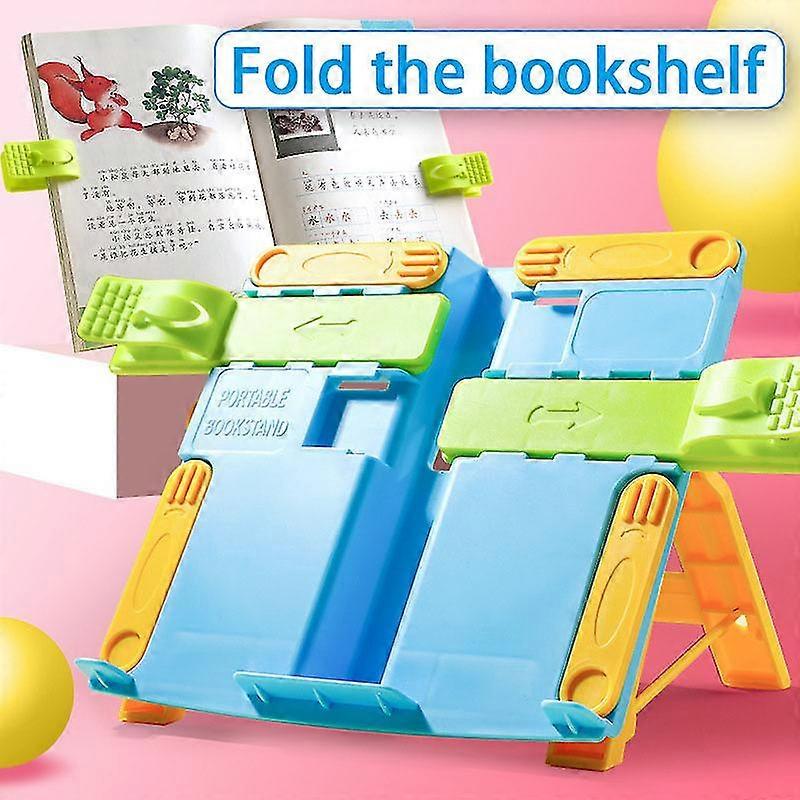 Adjustable Reading Book Stand Portable Non-slip Metal Folding Textbooks Tablet Display Holder For Kids And Adults