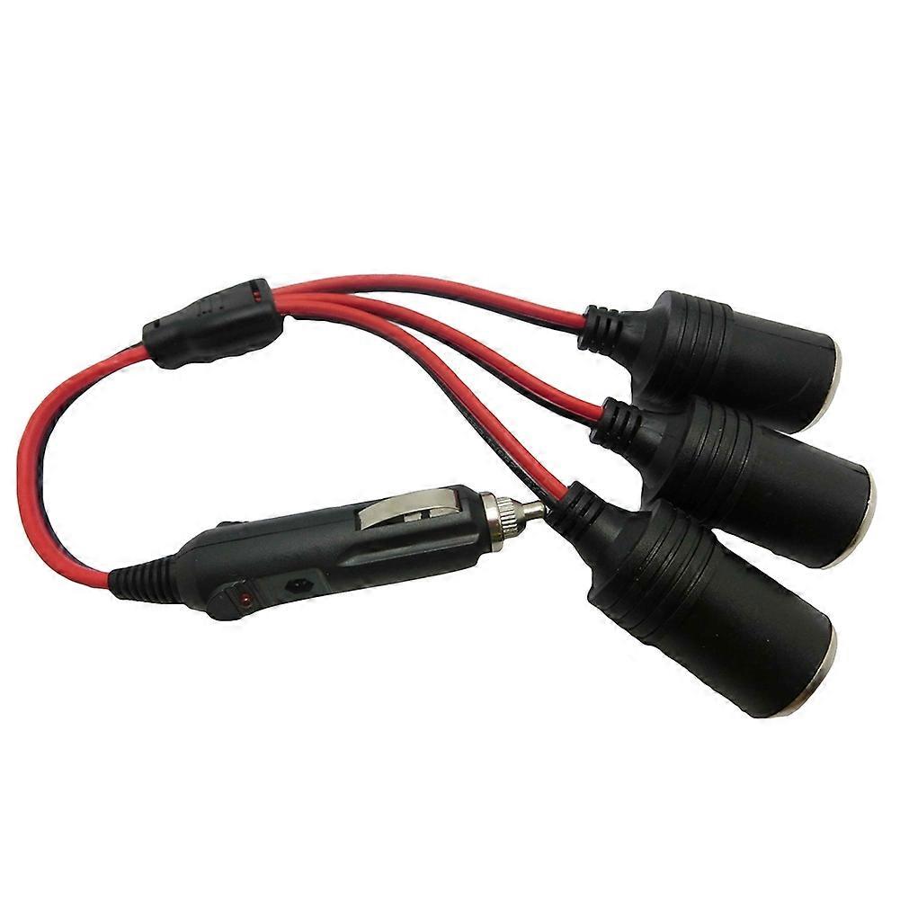 Car Cigarette Lighter 1 to 3 Splitter Socket Charger Power Adapter Connector
