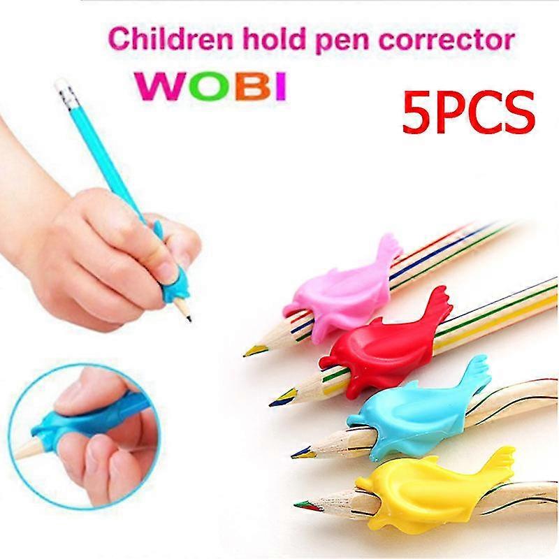 5 Pcs Silicon Dolphin Fish Style Writing Posture Wobi Correction Children Students