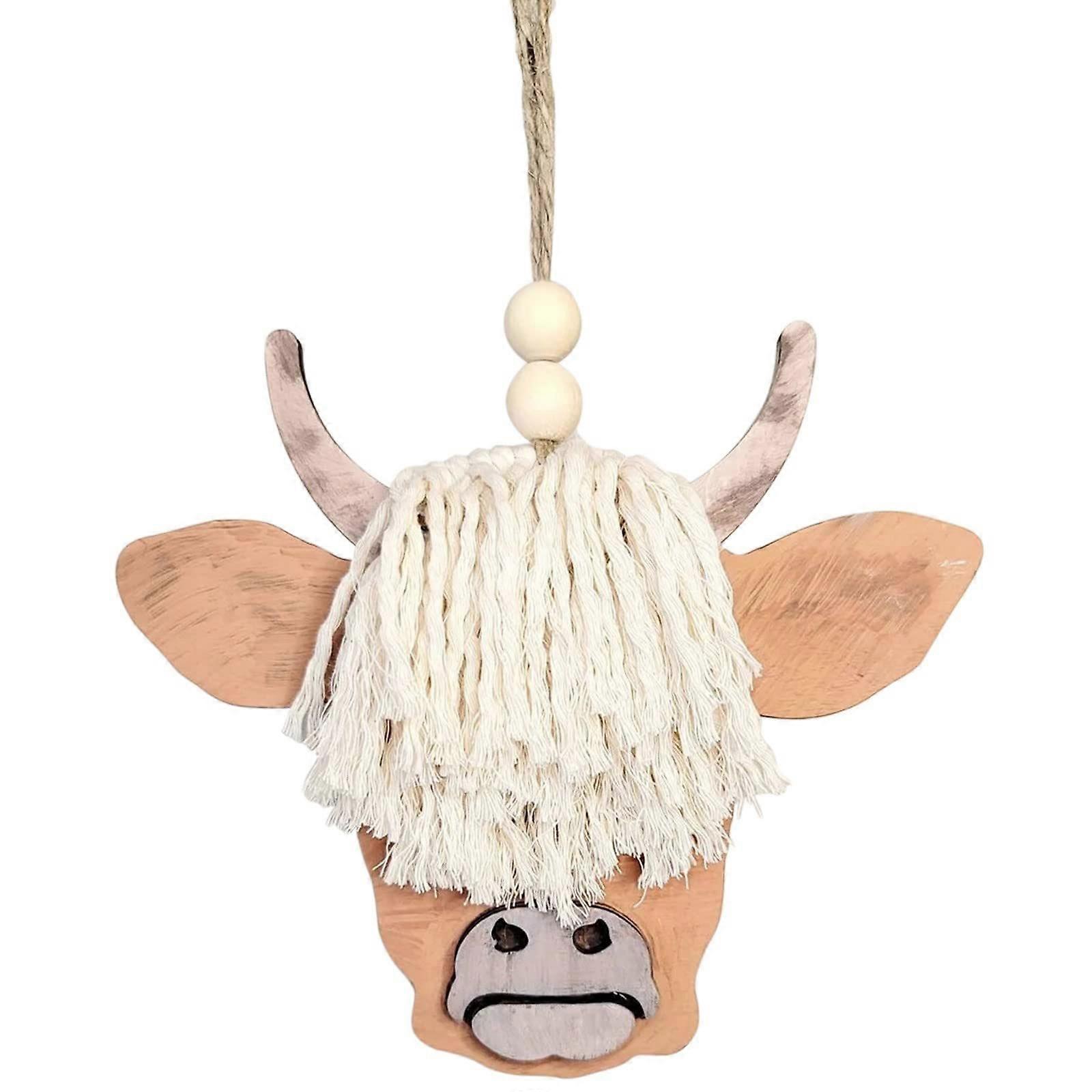 マクラメ車の魅力タッセルホーンブルヘッドペンダントデコレーションカーペンダント