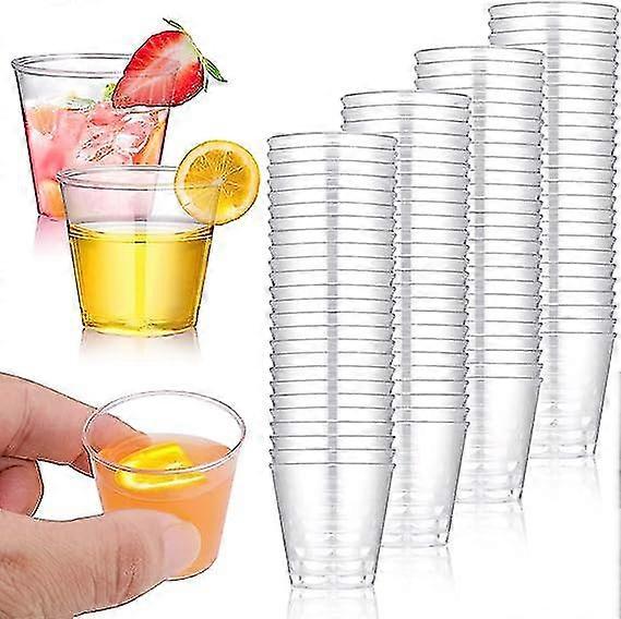 100 Pack Πλαστικά Ποτήρια 30ml, Επαναχρησιμοποιήσιμα Ποτήρια Πάρτι ΝΕΟ