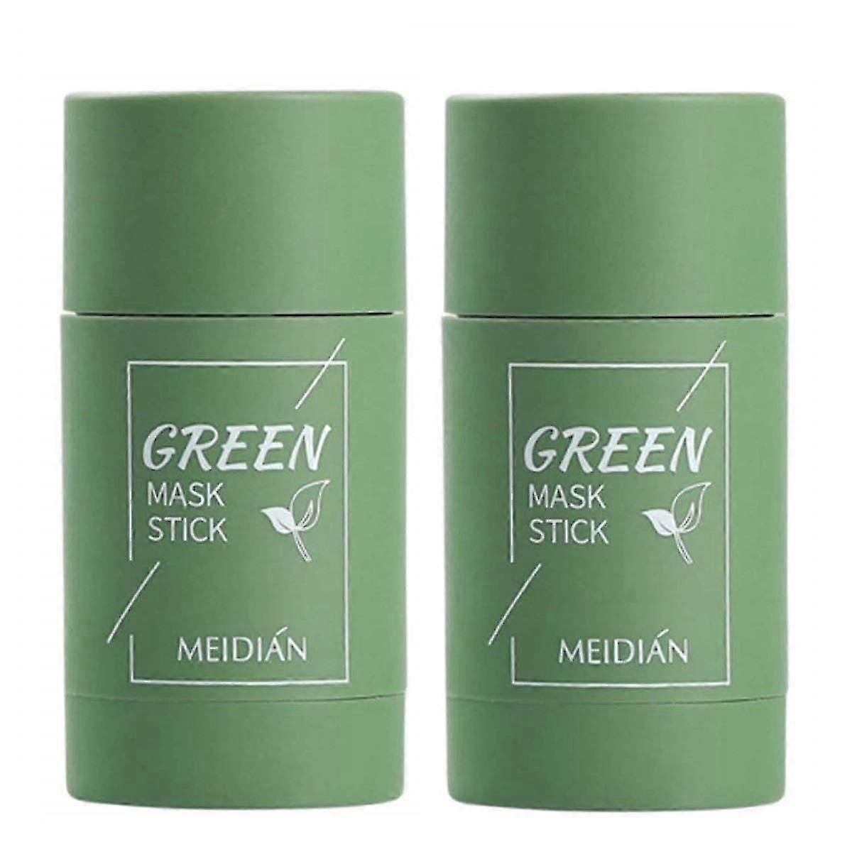 Bâton de masque au thé vert, dissolvant de points noirs avec extrait de thé vert, nettoyage en profondeur des pores, hydratant, éclaircissement de la peau, élimine les points noirs pour tous les types de peau