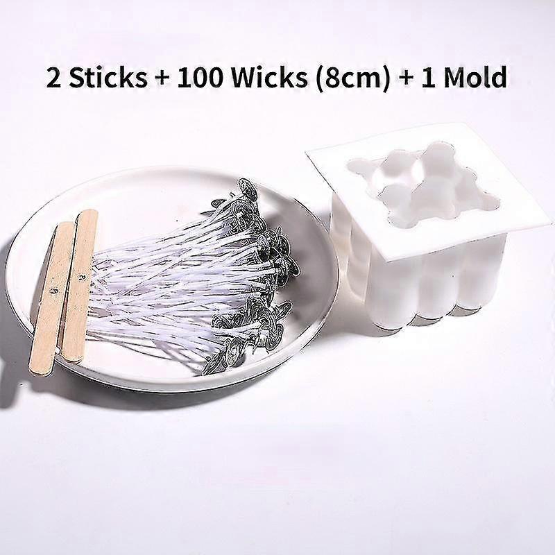 3d Cube Square Bubble Silicone Candle Mould Diy Non-stick Kitchen Dess