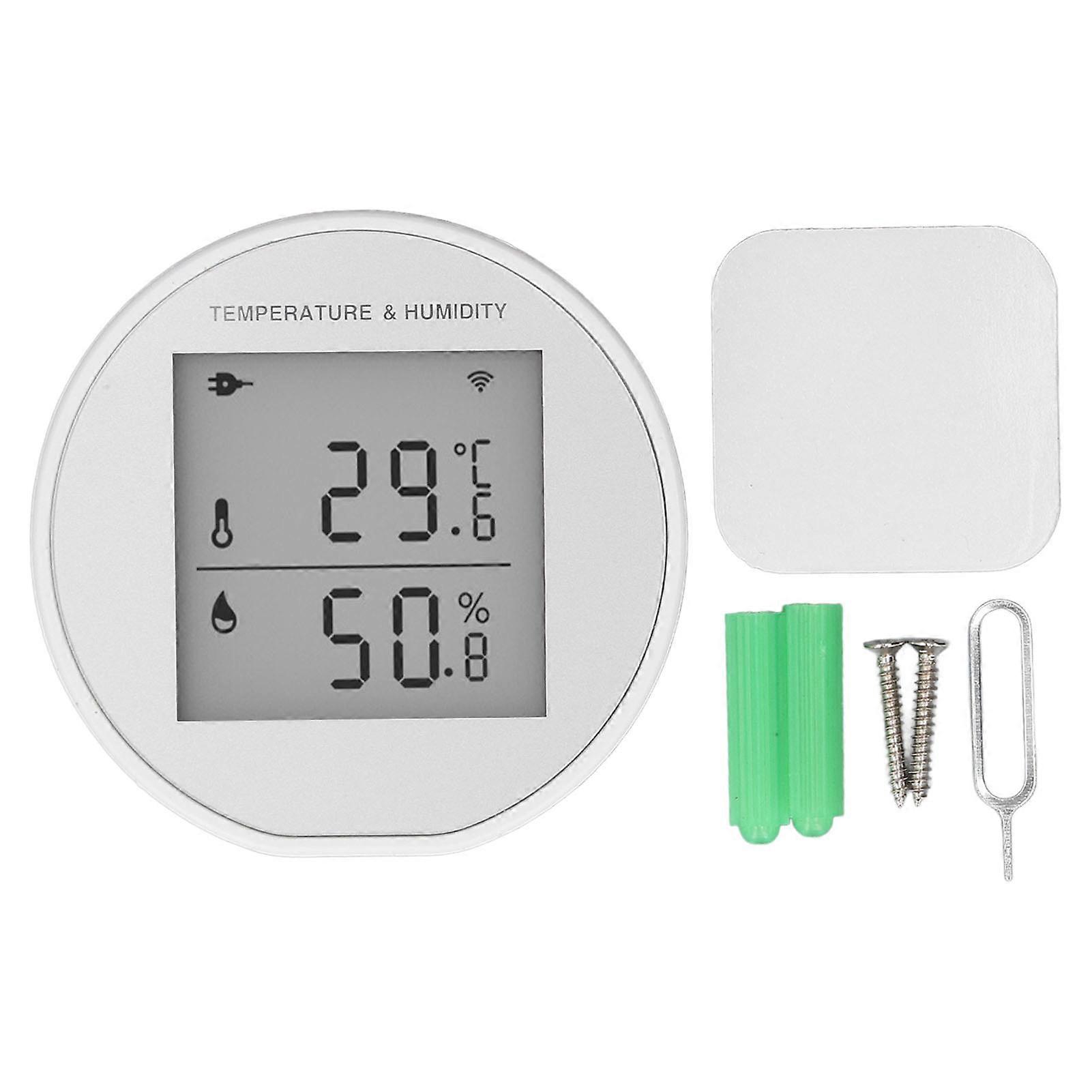 Indoor Temperature Humidity Sensor Smart Room Digital Hygrometer with Clear Screen for Garage Remote Monitoring