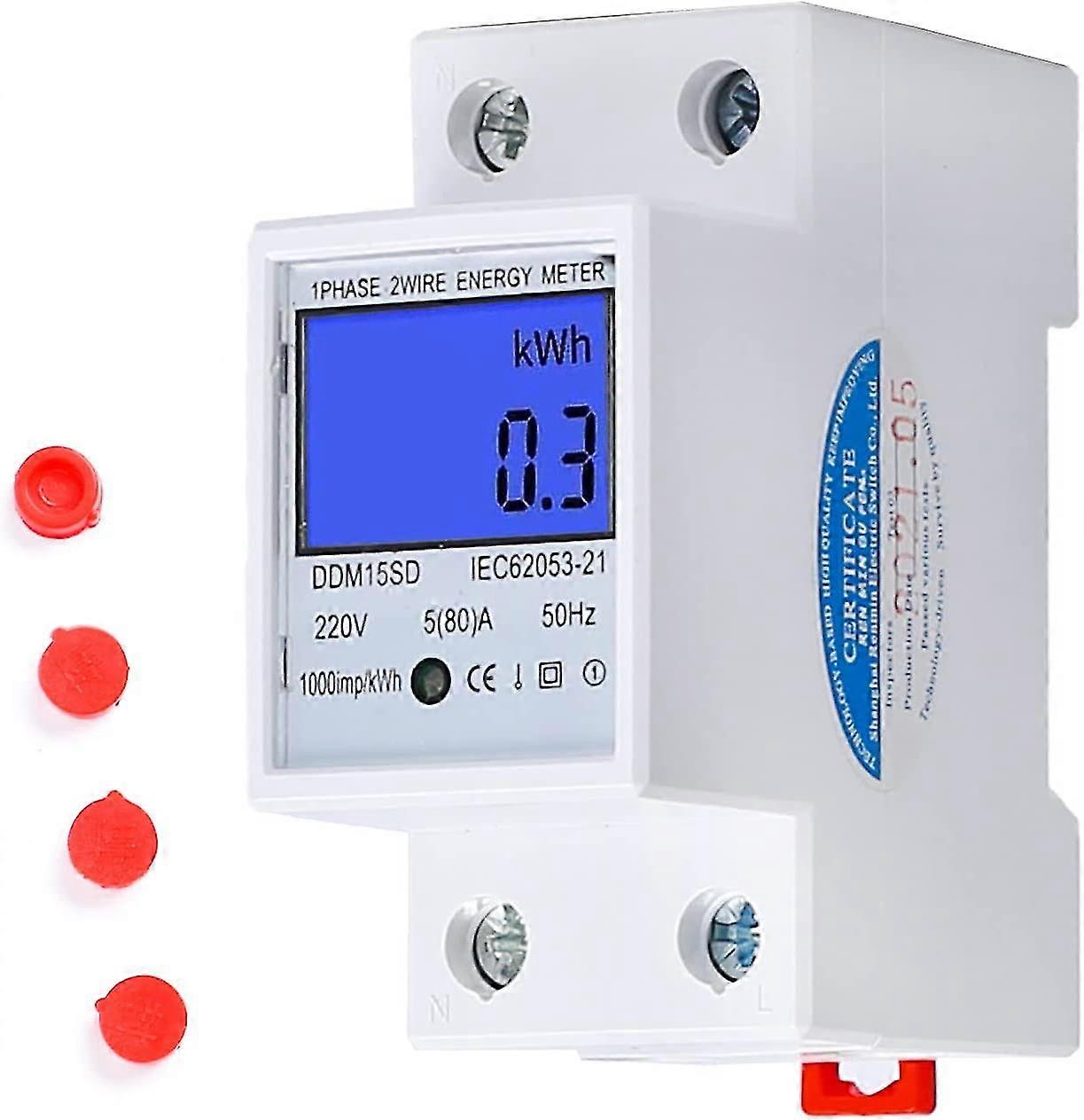 Digitální elektroměr LCD třífázový měřič 3fázový 4vodičový třífázový měřič pro měřič střídavého proudu na DIN lištu