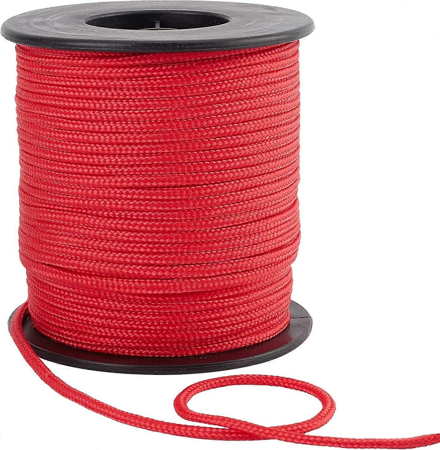 3mm 54yard Red Parachute Cord Nylon Rope Cord Braided Lift Shade Cord Blinds String Wind Chime Cord Replacement for Camping Hiking Outdoor DIY