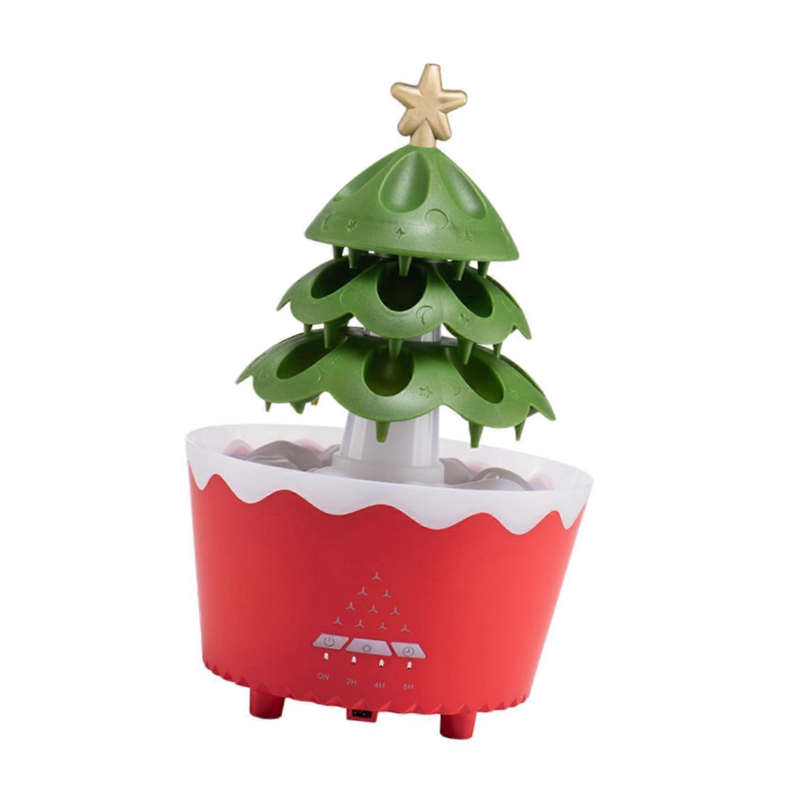 Weihnachtsbaum Luftbefeuchter Weihnachtsgeschenk Aroma Diffusor für Wohnzimmer Yoga Rot