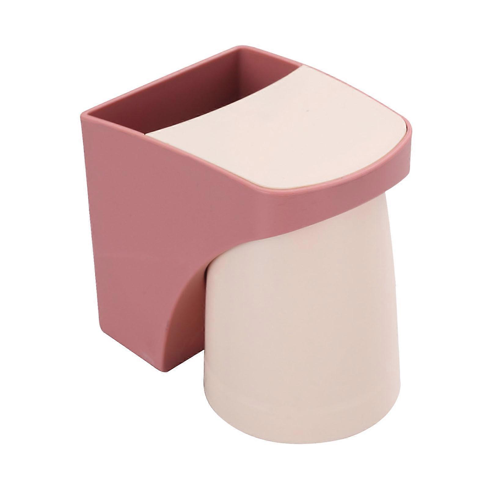 1/2Pcs Toothbrush Holder with Storage Compartment Strong Load-bearing Easy to Install Cup Holder Bathroom Organizer