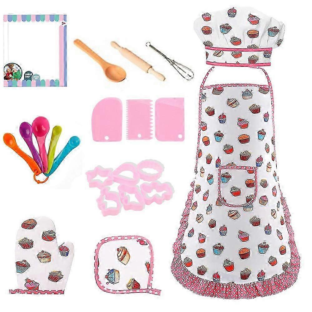 17-Piece Mini Kitchen Cake Apron Baking Tool Set