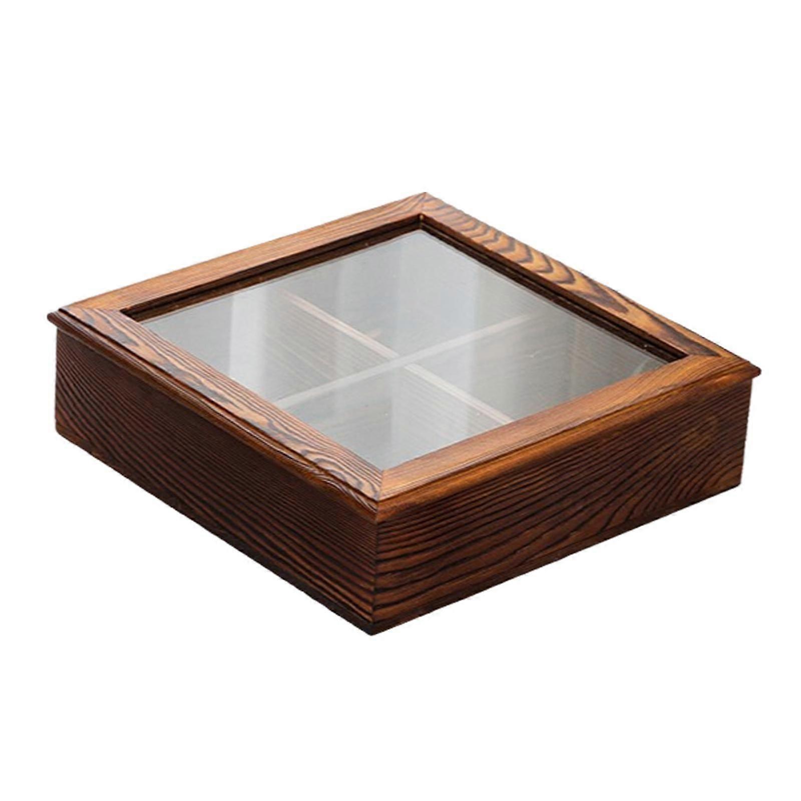 Dry Fruit Platter Tray Snack Storage Box Serving Platter for Nuts Home Square No Handle