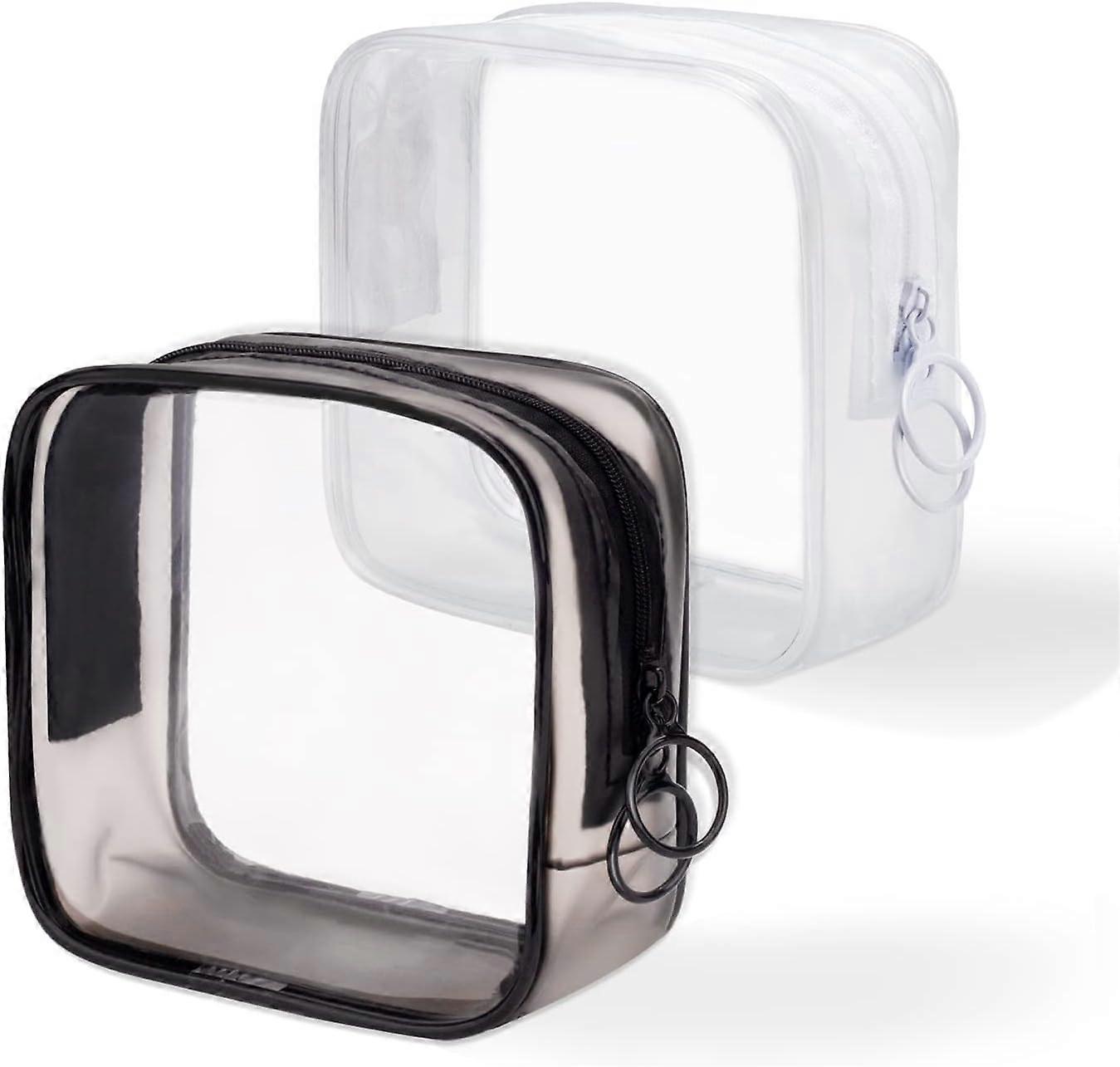 Clear Mini Makeup Bag with Zipper Closure, Aesthetic Transparent Design, Travel Pouch for Cosmetics and Essentials