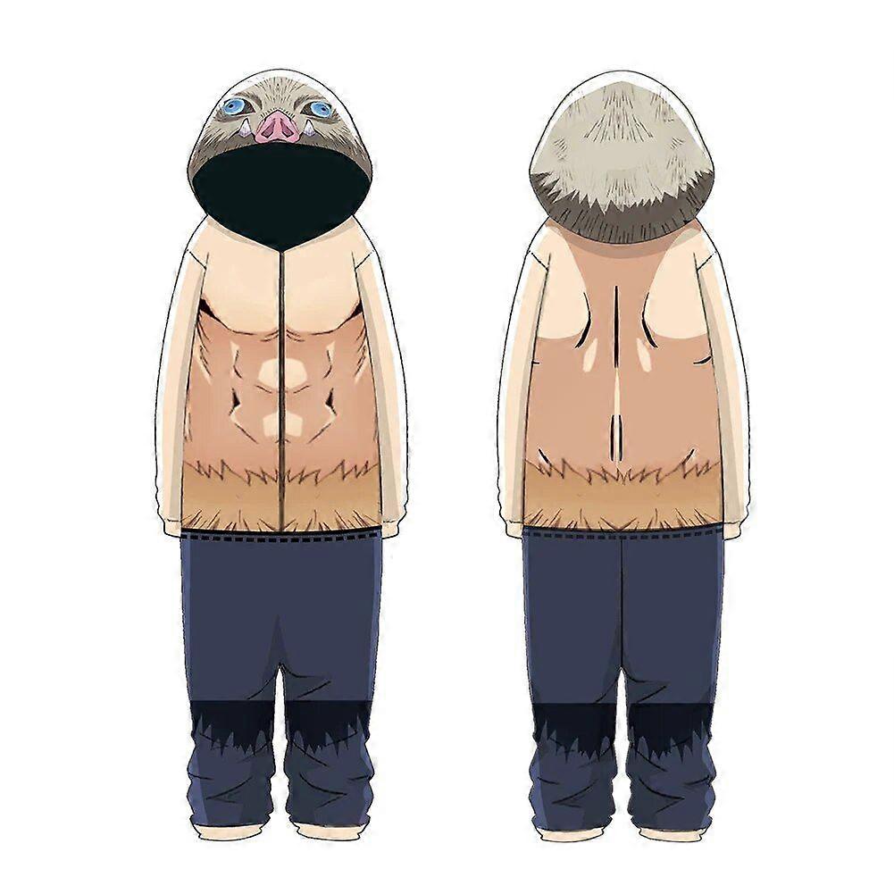 Anime Demon Slayer Hashibira Inosuke Mono Slepwear Disfraces de