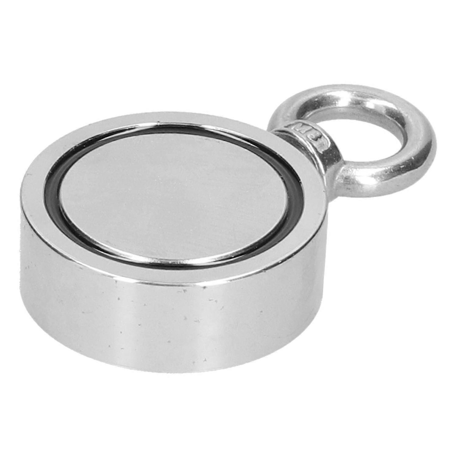 Fishing Magnet Double Sided Round Strong Magnetic Underwater Treasure Hunting Tool 60mm RS60‑1