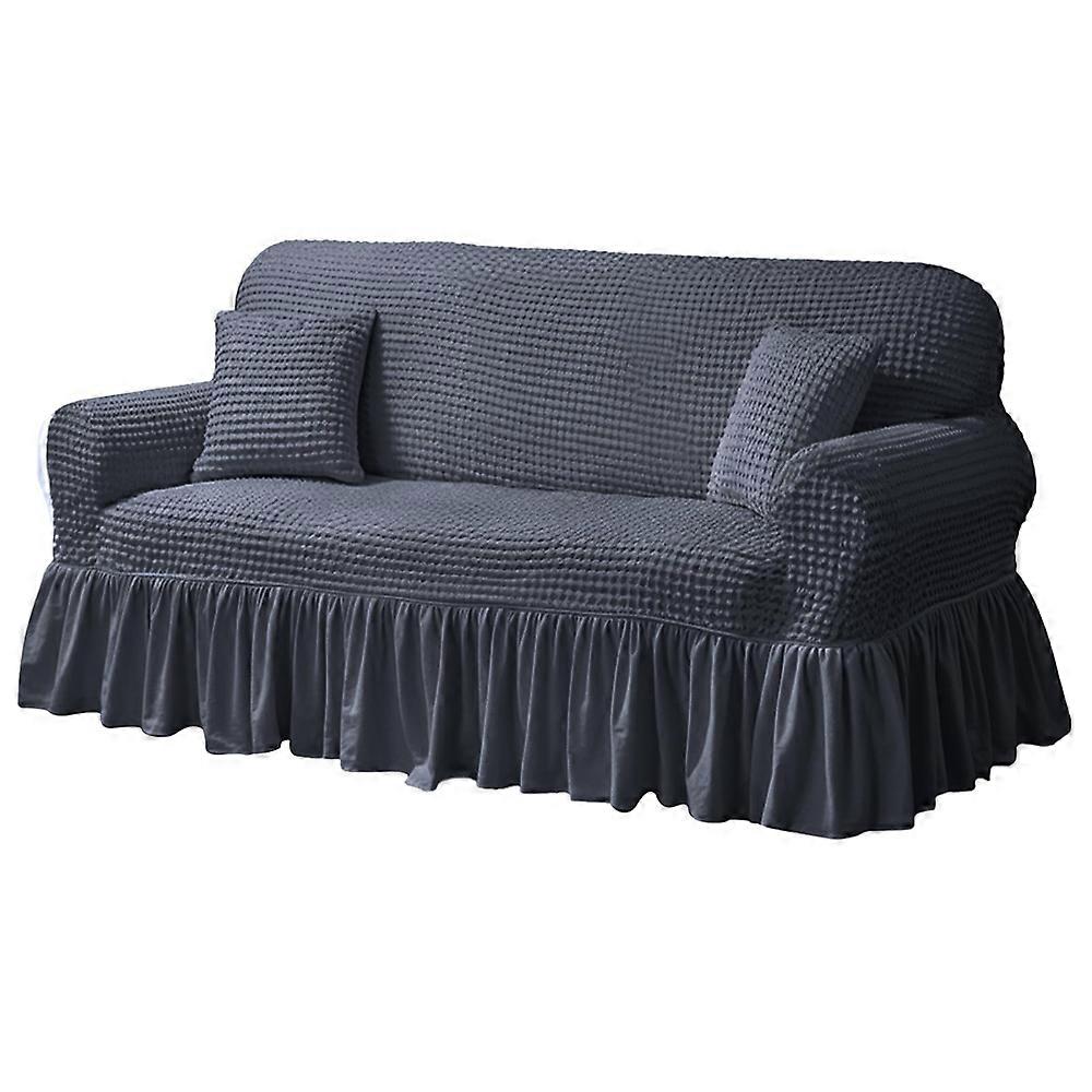 Capas de sofá, capa de sofá, capa de sofá bege elástica de 3 lugares, capas de sofá antiderrapantes, capa de sofá elástica, capas de sofá com 1 fronha (90-140cm)