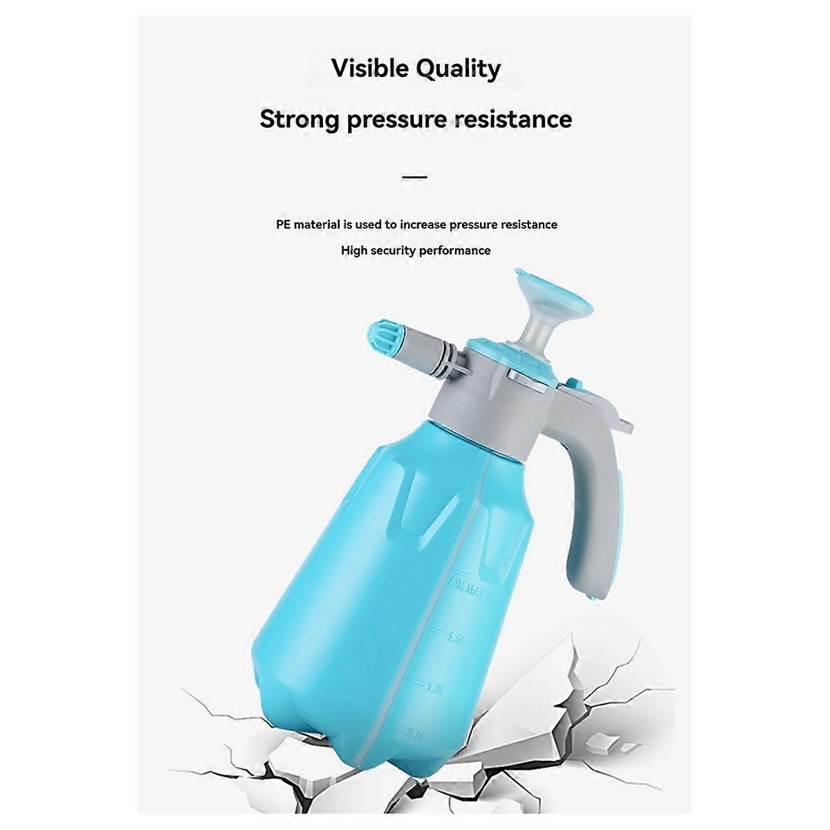 Pneumatic Sprayer 2000ml Large Capacity Handheld Gardener for Water Flowers Disinfection Household Cleaning