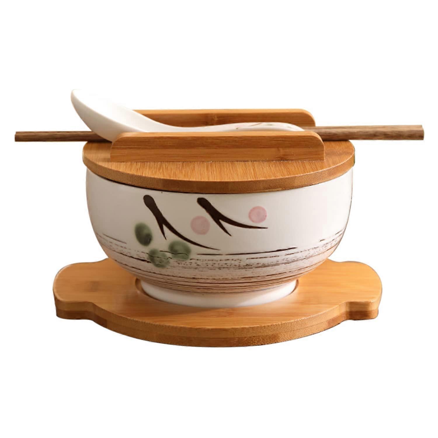 Ceramic Bowl Set for Ramen and Salad