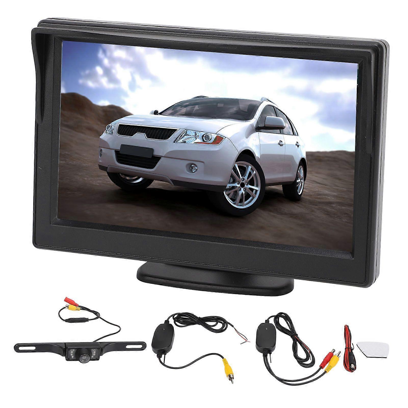 Car Backup Camera Systems 5Inch Display Infrared Night Vision Waterproof Wide Angle Reversing Camera for DC12 24V Vehicles MK3797