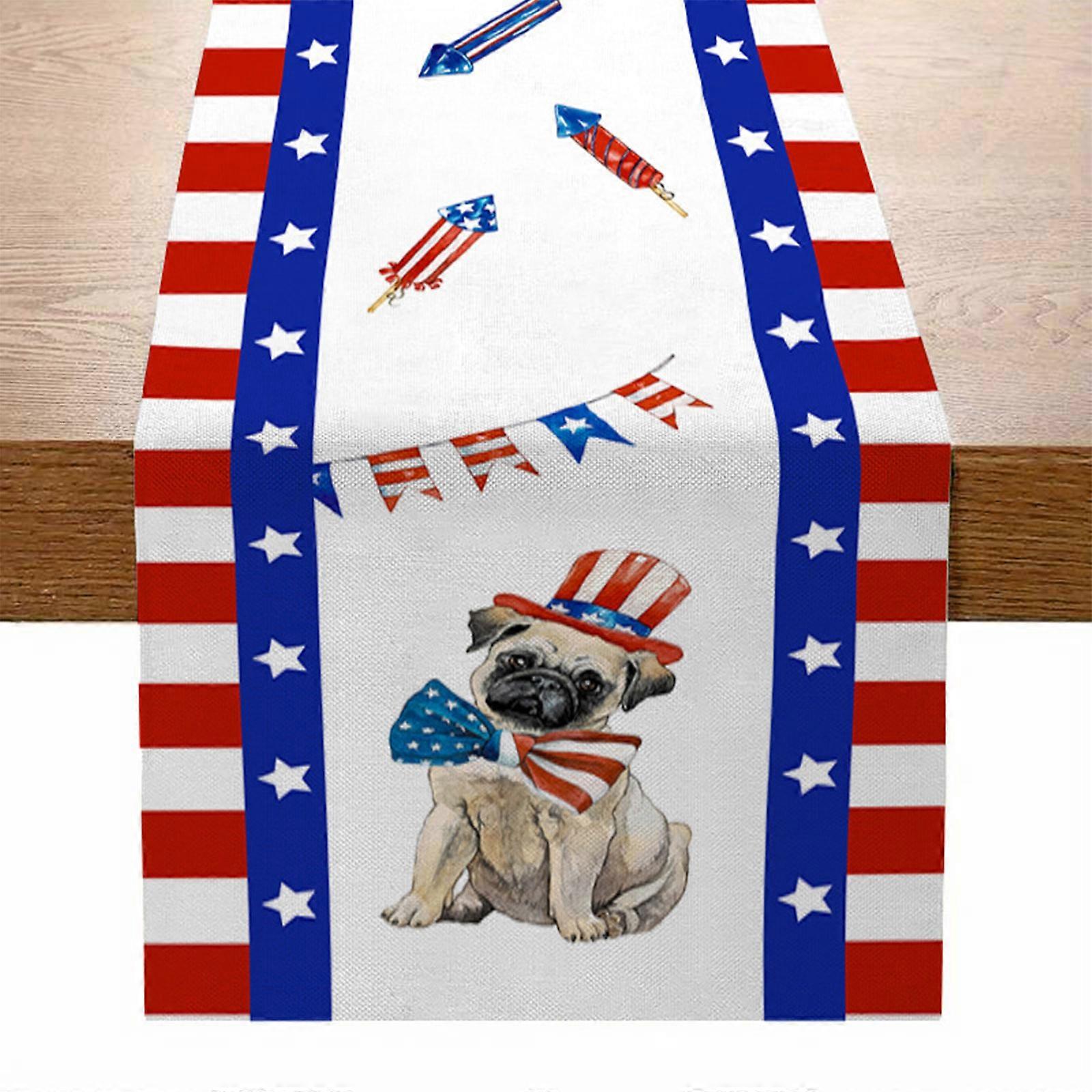 Tablecloths Independence Day Delicate Table Adornment Independence Day Table Decors Table Runner Multicolor